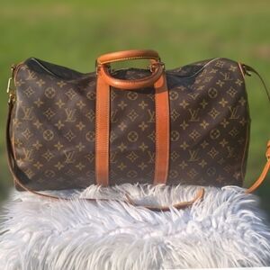 Authentic Vintage Louis Vuitton Keepall bandouliere 45 Travel Duffle Bag